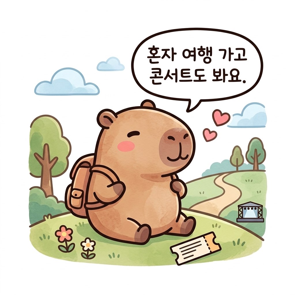 水豚漫畫：旅行（여행）
