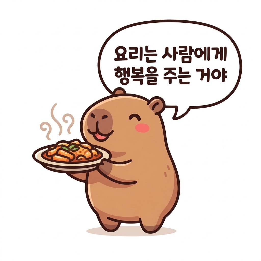 水豚漫畫：料理（요리）