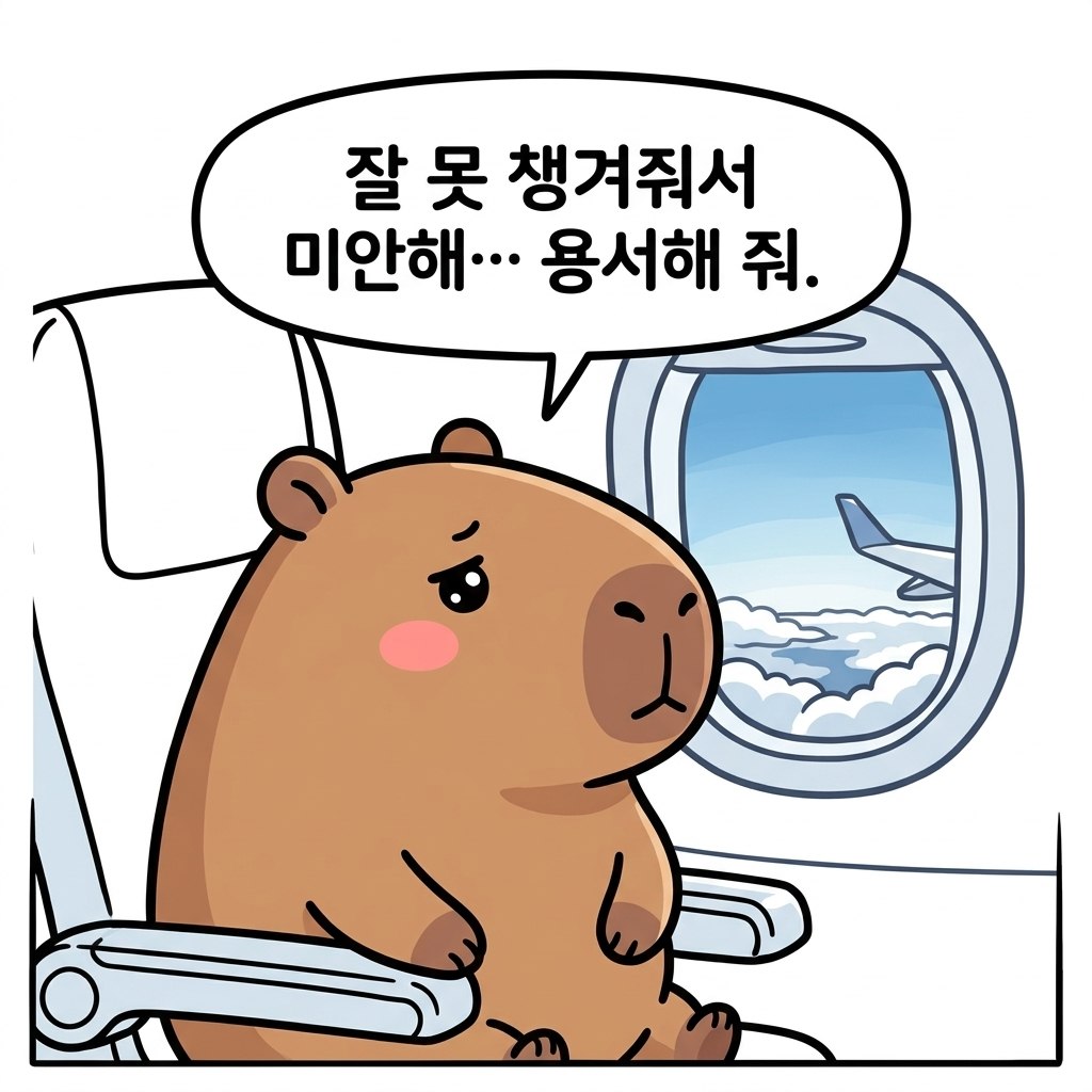 水豚漫畫：原諒（용서하다）