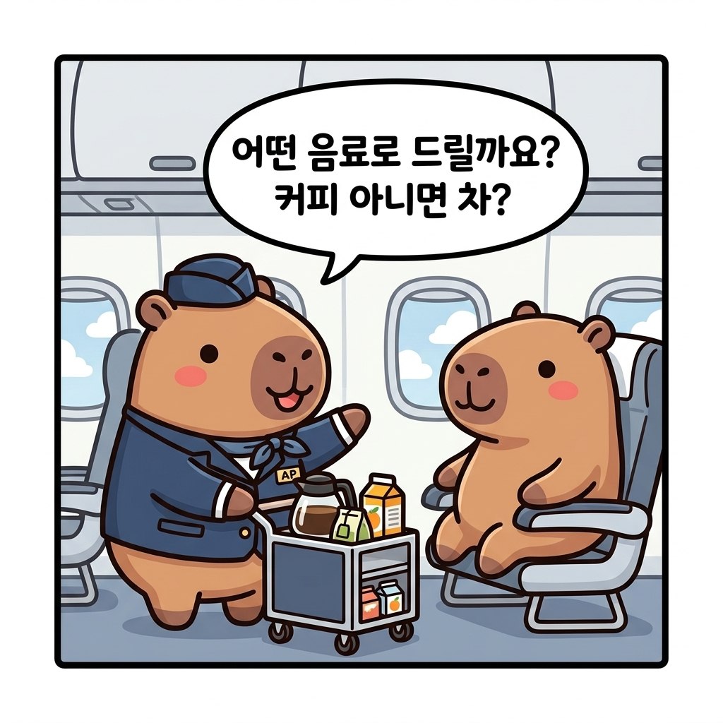 水豚漫畫：咖啡（커피）