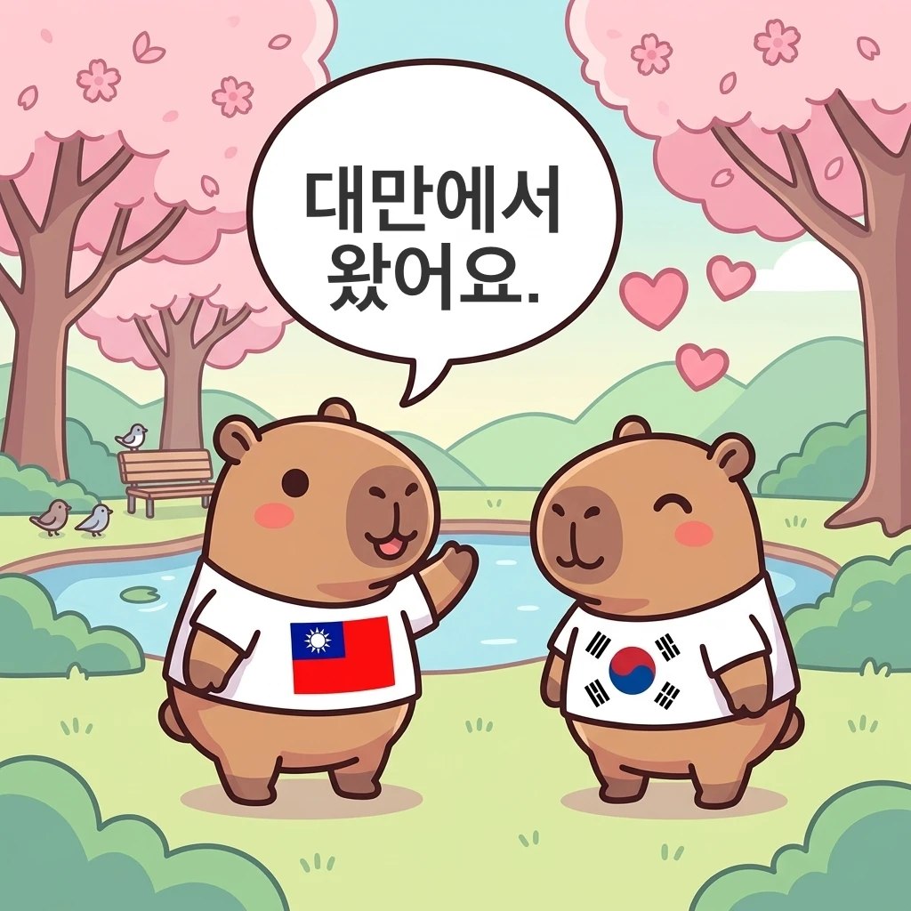 水豚漫畫：台灣（대만）