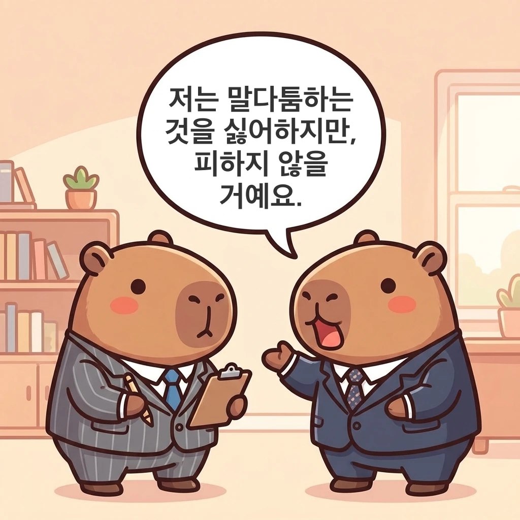 水豚漫畫：爭吵、口角（말다툼）
