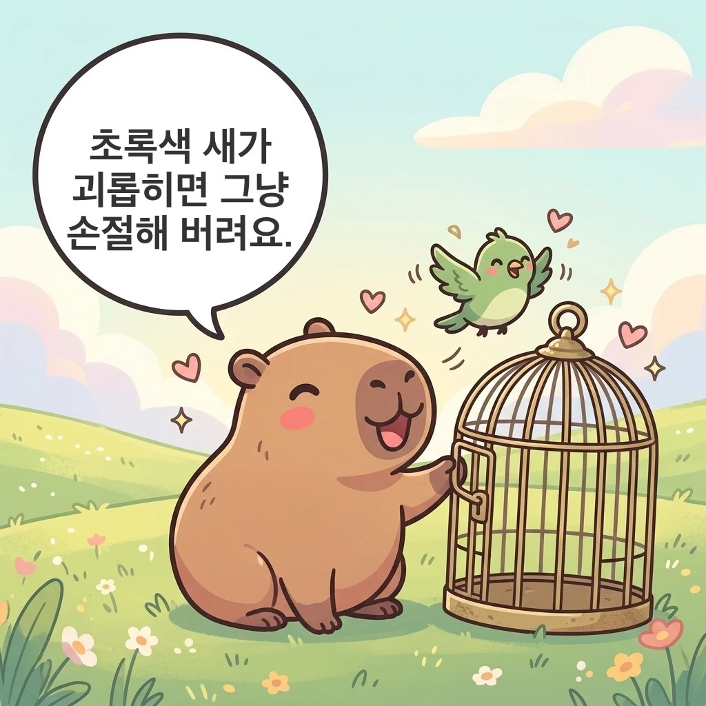 水豚漫畫：切割（손절）