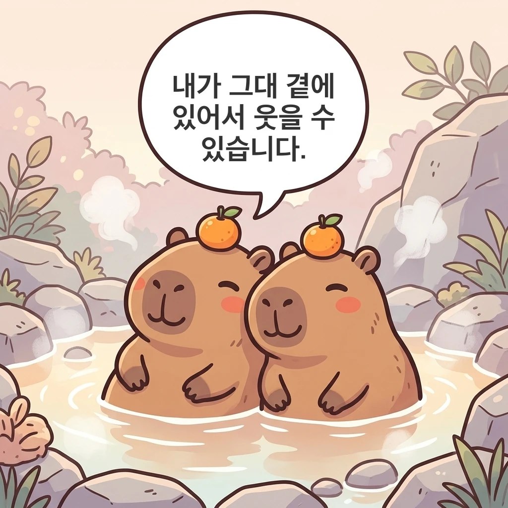 水豚漫畫：身邊（곁）