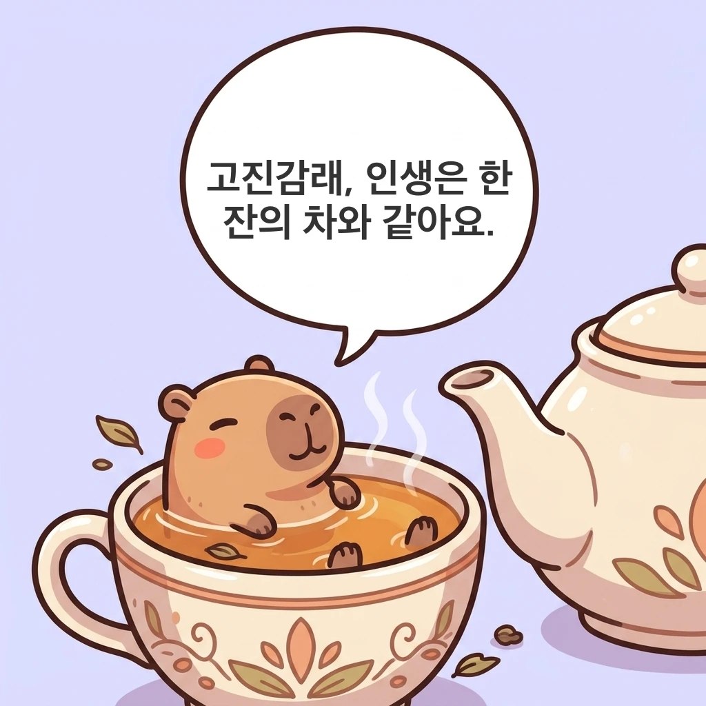 水豚漫畫：苦盡甘來（고진감래）