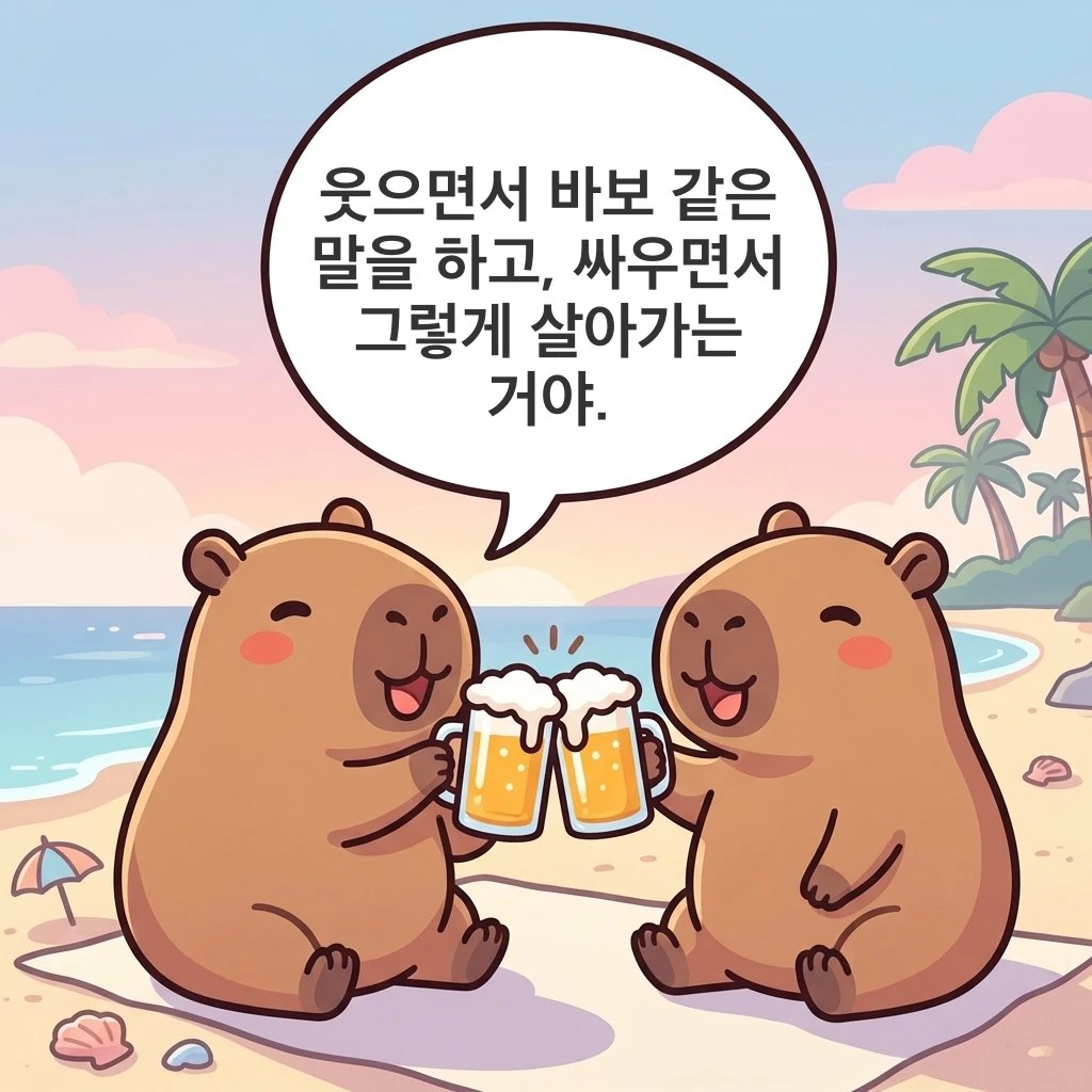 水豚漫畫：活下去、生活（살아가다）