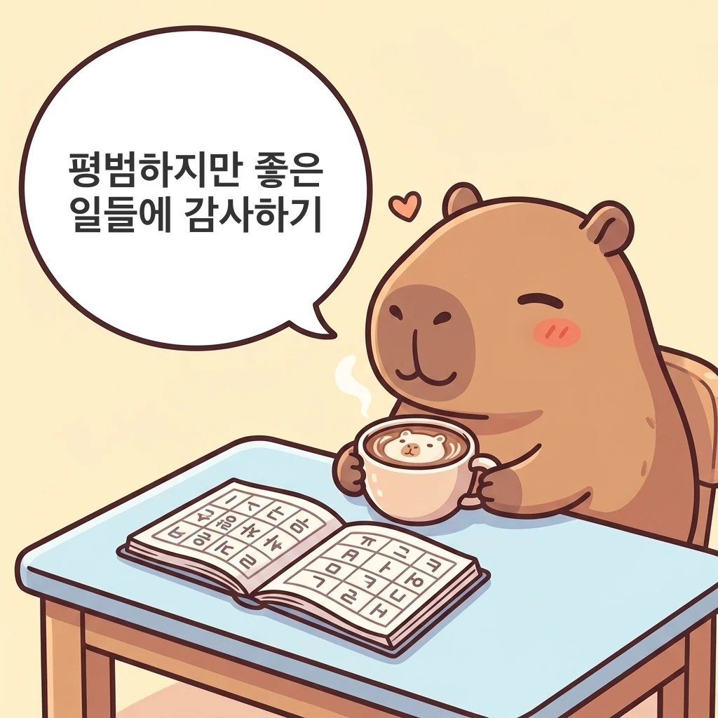 水豚漫畫：感謝（감사）