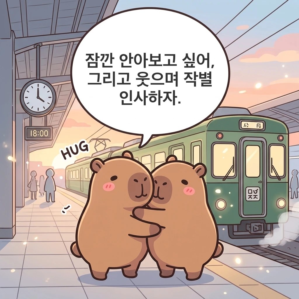 水豚漫畫：擁抱（포옹）